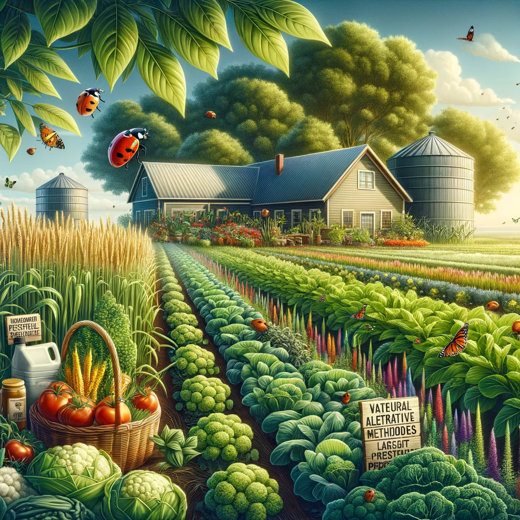 A flourishing organic farm showcasing sustainable agriculture practices as an alternative to chemical pesticides.